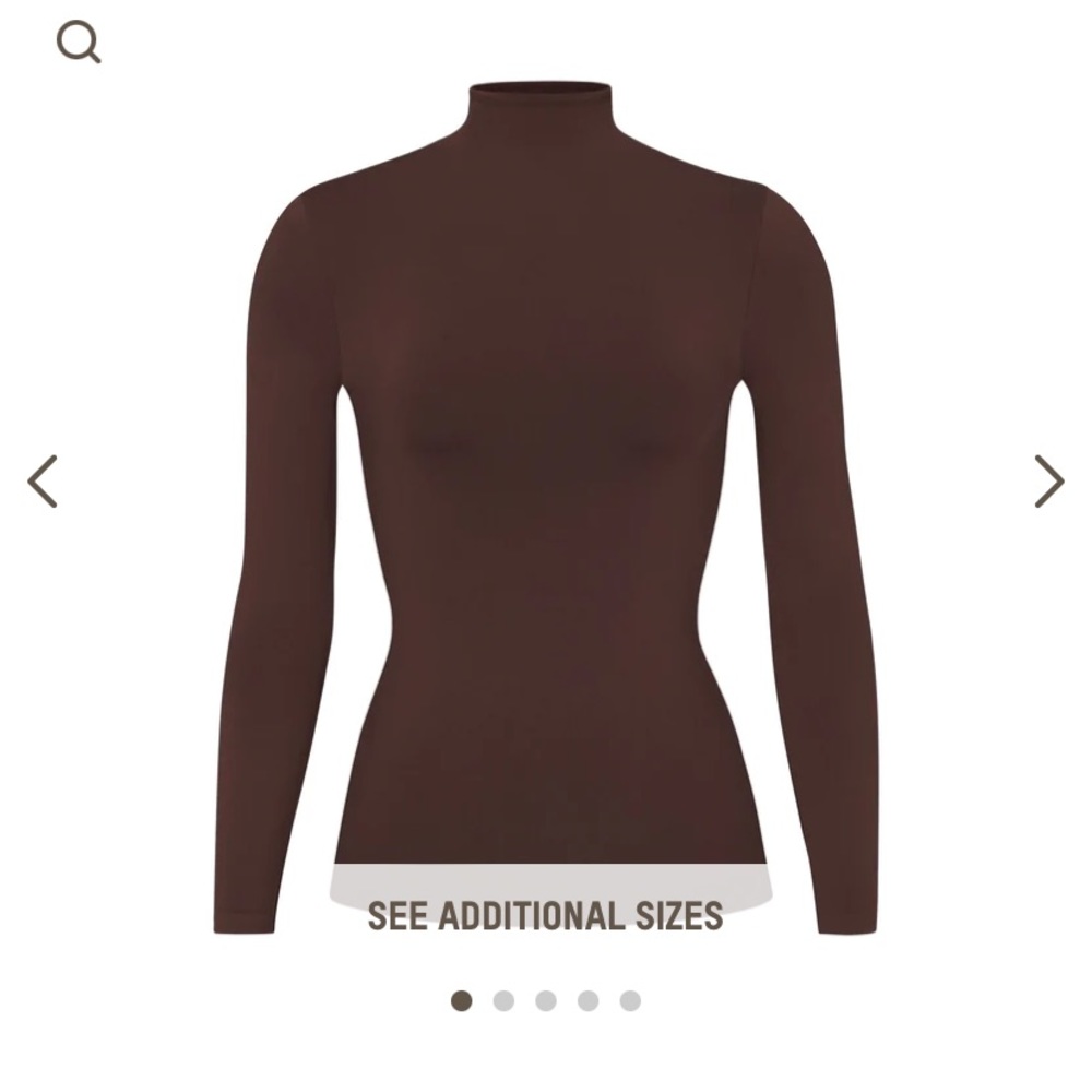 Skims Soft Smoothing Turtleneck Top In The Shade … - image 1